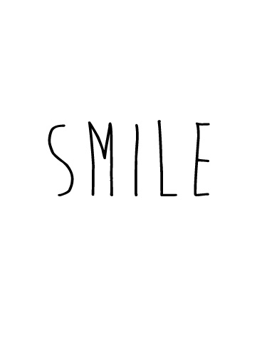 Smile, Plakat / Plakater med tekst hos Desenio AB (7642, posters)